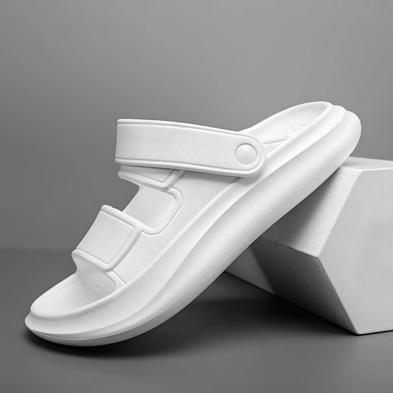 Mens Summer Slides Breathable Beach Sandals Flip Flops Mouth Slippers Soft US 11