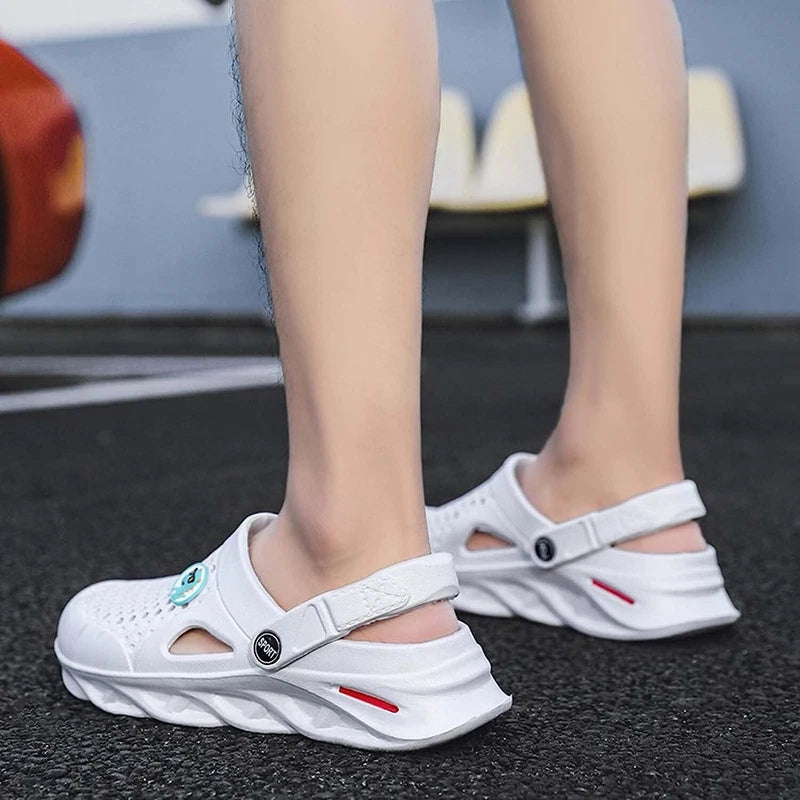 Mens Garden Clogs Slip on Sandals Pool Beach Shoes Home Slippers Shower Slides