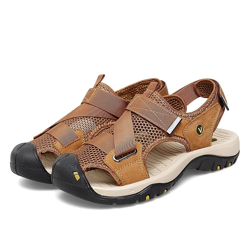Mesh Beach Slippers Men's Walking Sport Sandals Breathable Casual Shoes