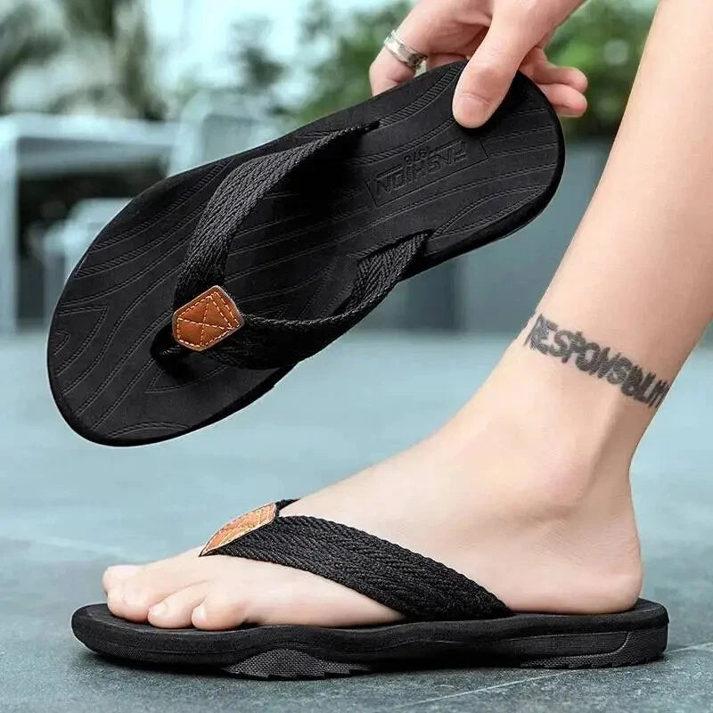 Men Flip Flops Casual Beach Shoes Large Size Men Sandals Summer anti slip Shoes