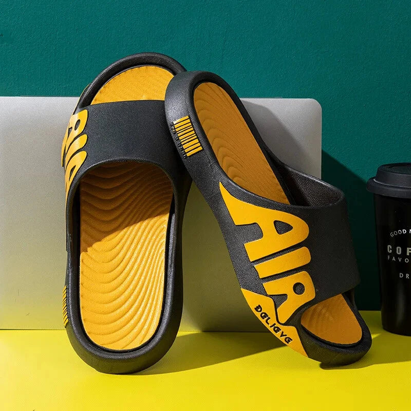 Men New Slides Summer Luxury Sandals Male Outdoor Soft Sole Beach Home Non-slip