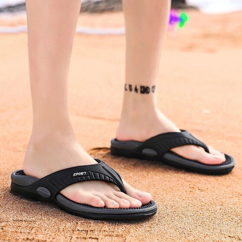 2024 Mens Thong Flip Flops Sandals Farbic Comfort Beach Sandal Slippers US Size
