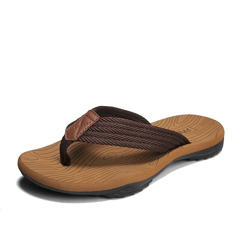 Mens Thong Flip Flops Sandals Fabric Comfort Beach Sandal Slippers US Size 7-15