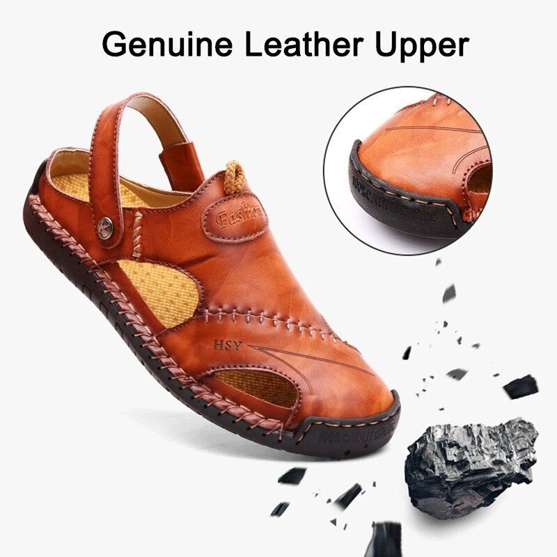 Men's Beach Sandals Breathable Summer Slides Outdoor Non-slip Slippers