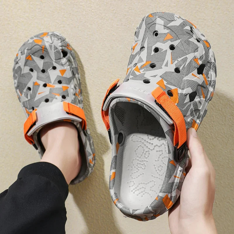 Casual Men's Summer Clogs - SlipOn Waterproof Slippers Garden Beach Swim Sandals