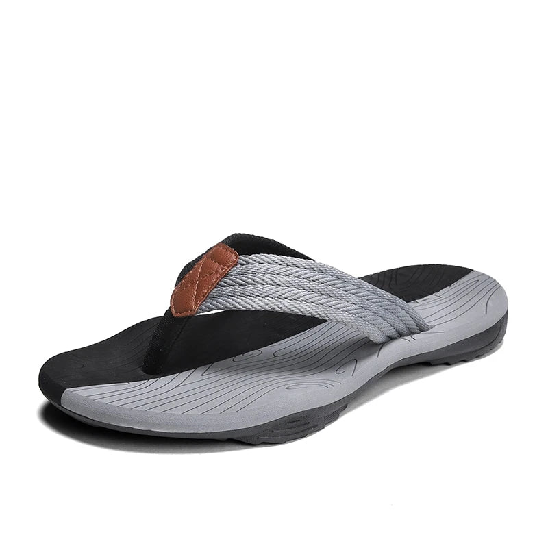 Mens Thong Flip Flops Sandals Fabric Comfort Beach Sandal Slippers US Size 7-15