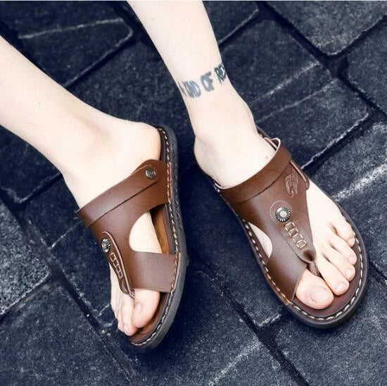 Men's Casual Sandals Flats Flip Flops Open Toe Slippers Slingbacks Beach Summer