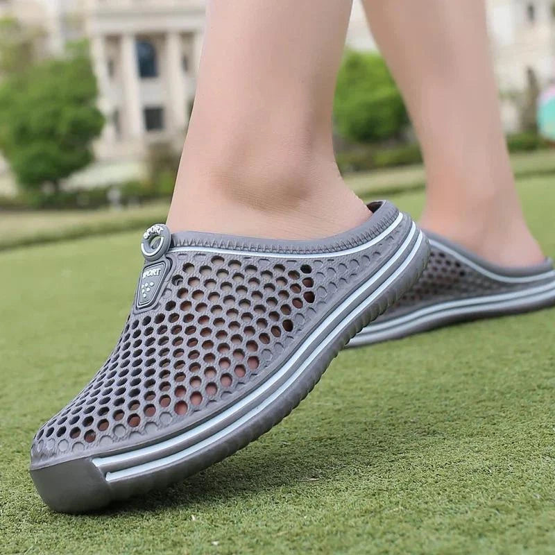 Men Shoes 2024 Beach Slippers Unisex Hollow Out Casual Women Beach Sandal Flip F