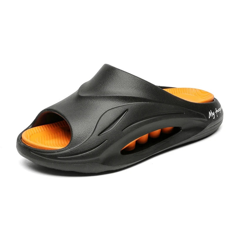 2025 New Men Massage Slippers Slides Indoor Outdoor Sandals Beach Casual