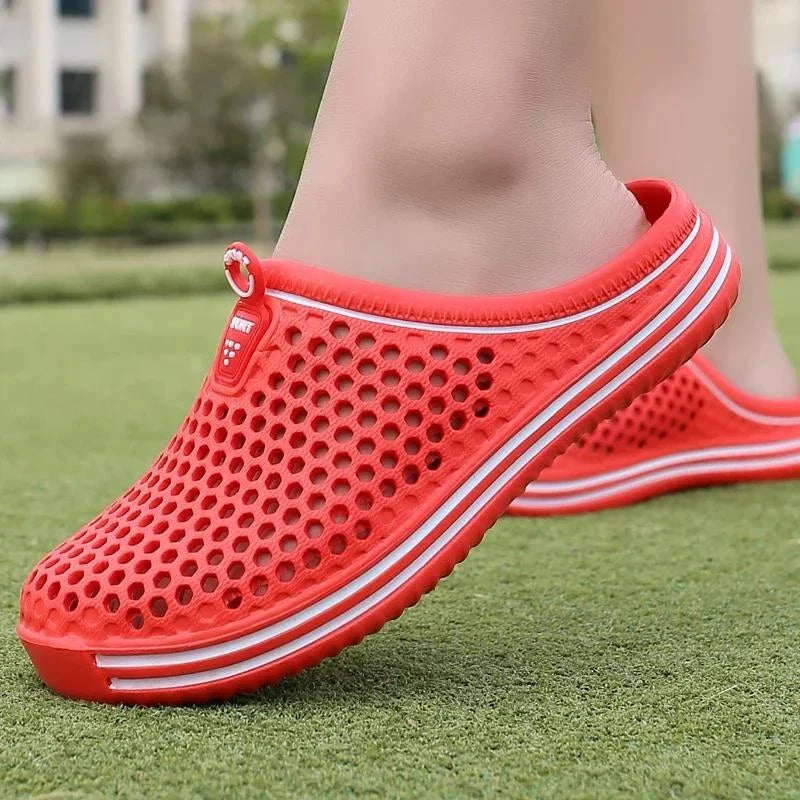Men Shoes 2024 Beach Slippers Unisex Hollow Out Casual Women Beach Sandal Flip F