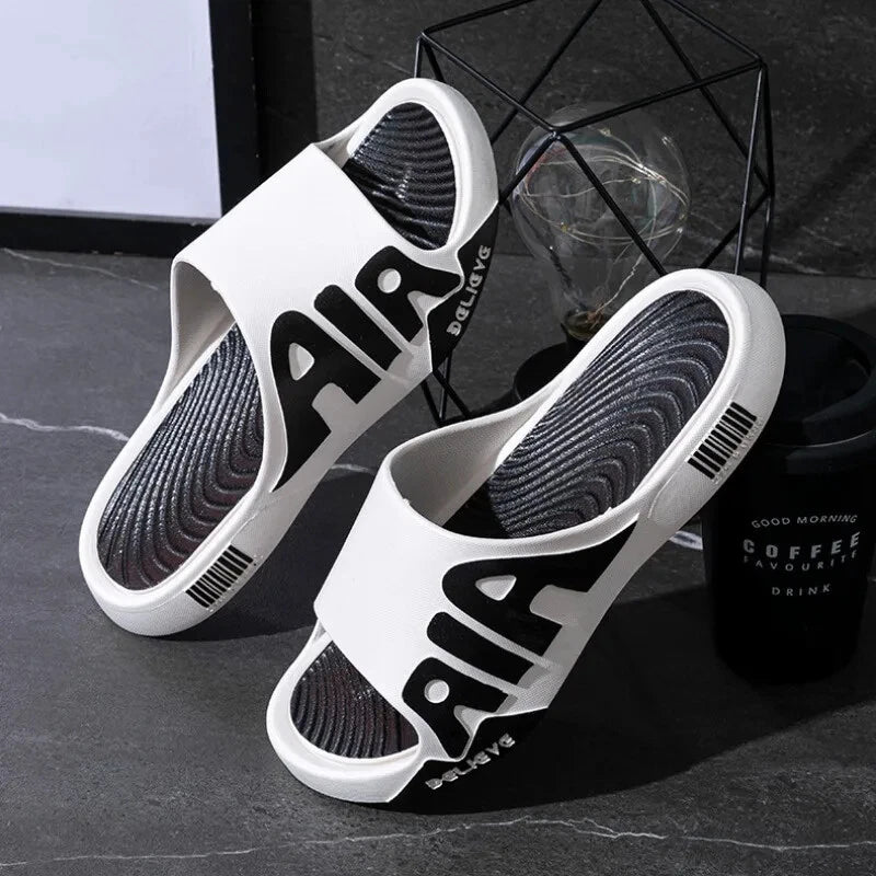 Men New Slides Summer Luxury Sandals Male Outdoor Soft Sole Beach Home Non-slip