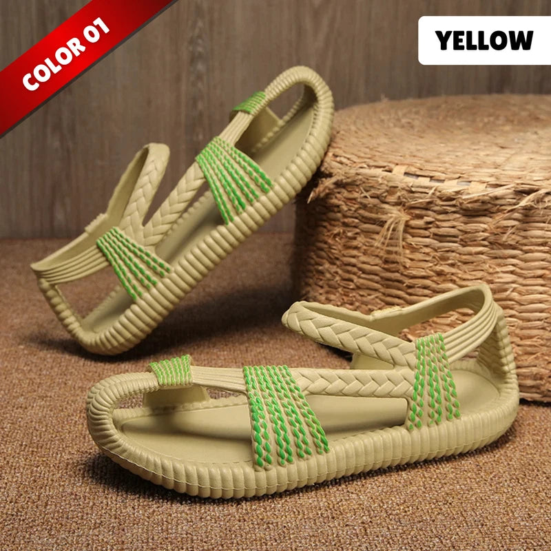Men's Classic Summer Gladiator Sandals - Lightweight EVA Flip Flops Beach Slides
