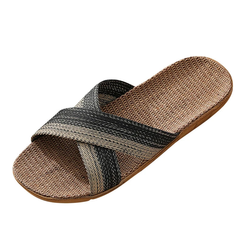 Fashion Men Slip on Slides Indoor Home Slippers Summer Sandal Casual Beach Shoes