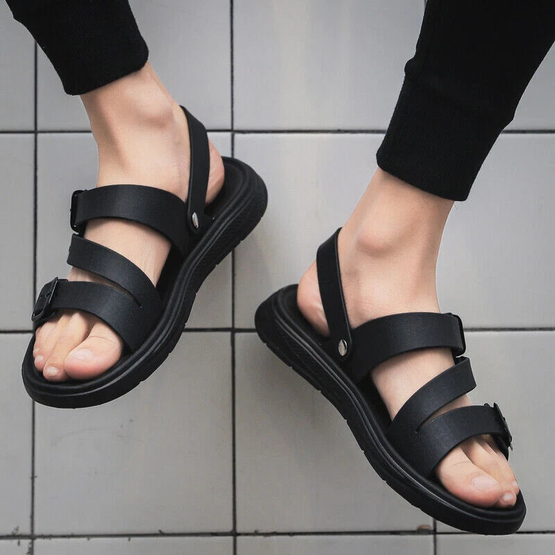 Men Fashion Plastic Sandals Casual Sports Summer Beach Shoes Home Slippers