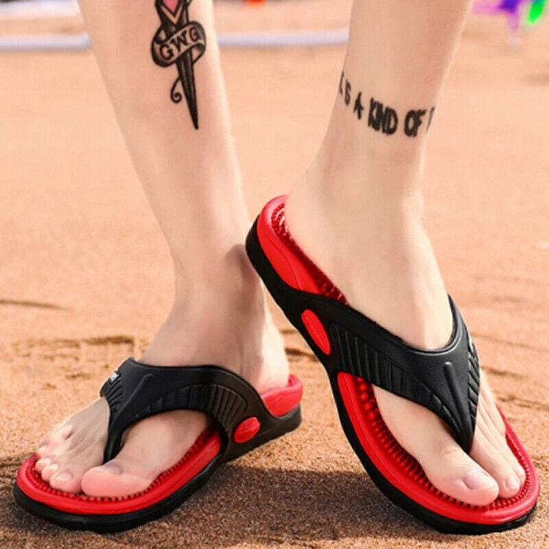 2024 Mens Thong Flip Flops Sandals Farbic Comfort Beach Sandal Slippers US Size