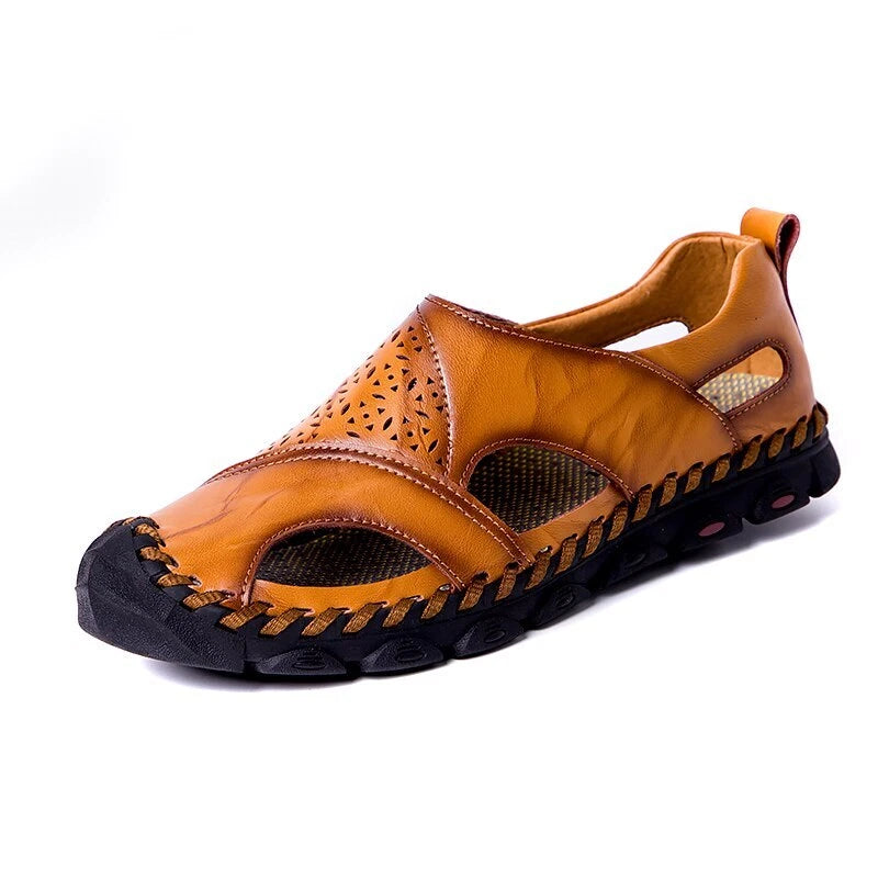 Summer Handmade Men's Sandals Casual Shoes Outdoor Non-slip Water Beach Slipper