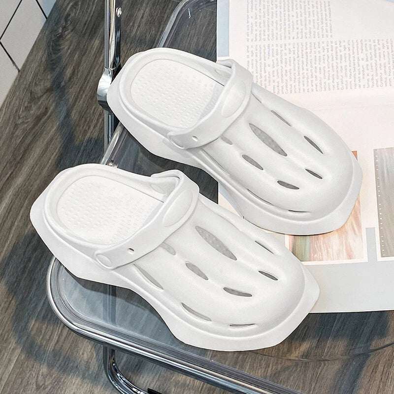 Fashion Clogs Shoes Summer Ankle-wrap Slippers Garden Beach Shoes