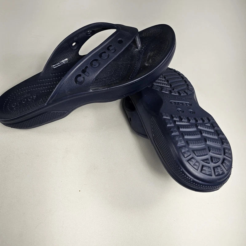 CROCS Baya Flip Unisex Blue Flip Flop Sandals. Size Women 11 & Men 9 Beach Lake