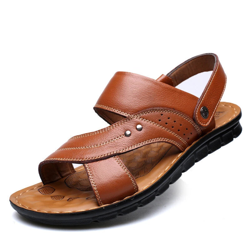 NEW Mens Summer Gladiator Casual Beach Slip On Fisherman Sandals Slippers Shoes