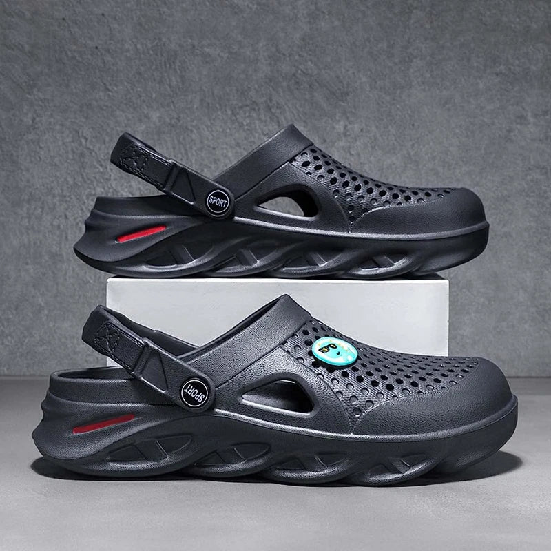Mens Garden Clogs Slip on Sandals Pool Beach Shoes Home Slippers Shower Slides