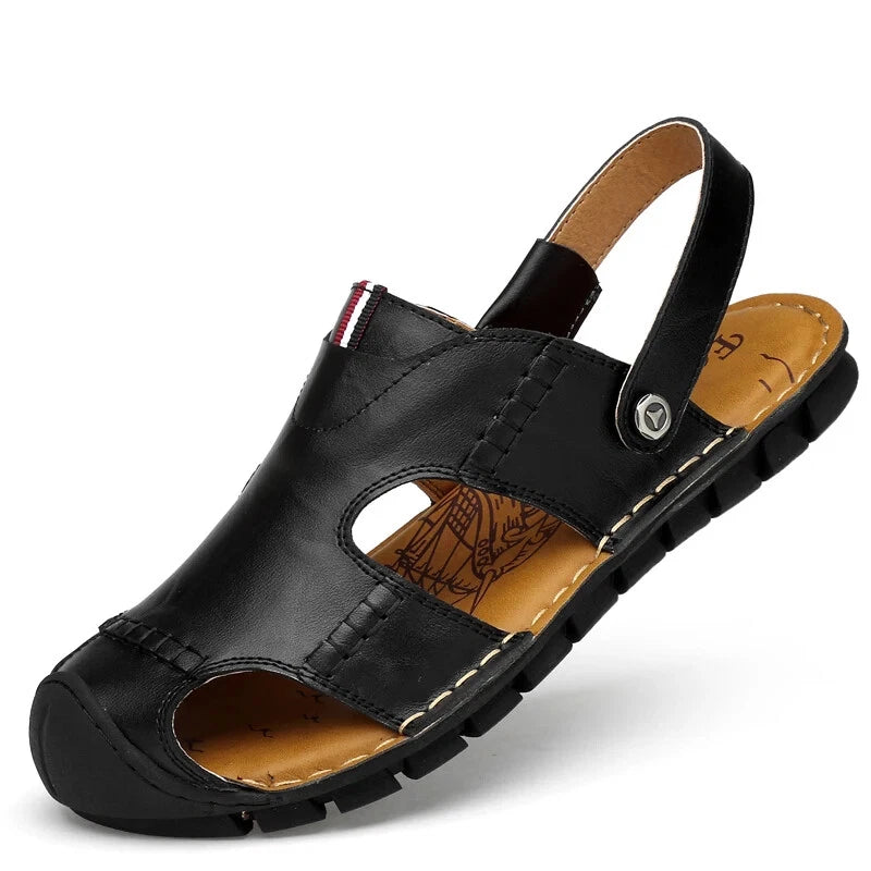 Men's Sandals Summer Breathable Beach Slippers Outdoor Sandals Flat Casual Shoes
