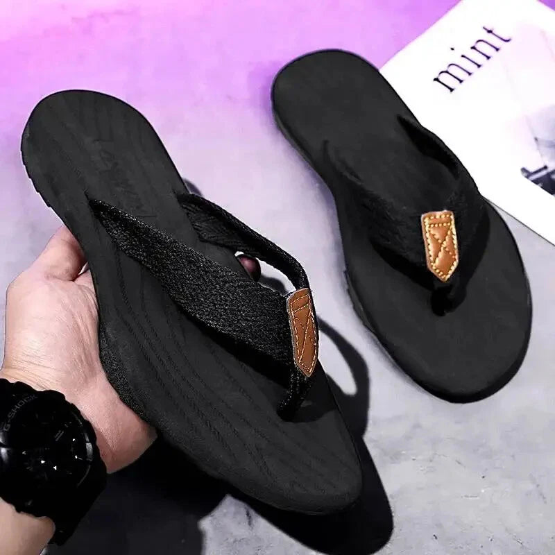 Men Flip Flops Casual Beach Shoes Large Size Men Sandals Summer anti slip Shoes