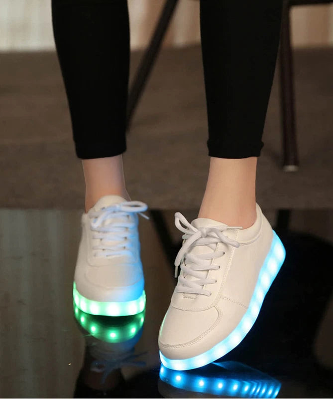 Men Women LED Lights Lace Up Luminous Sportswear Sneaker Luminous Casual Shoes
