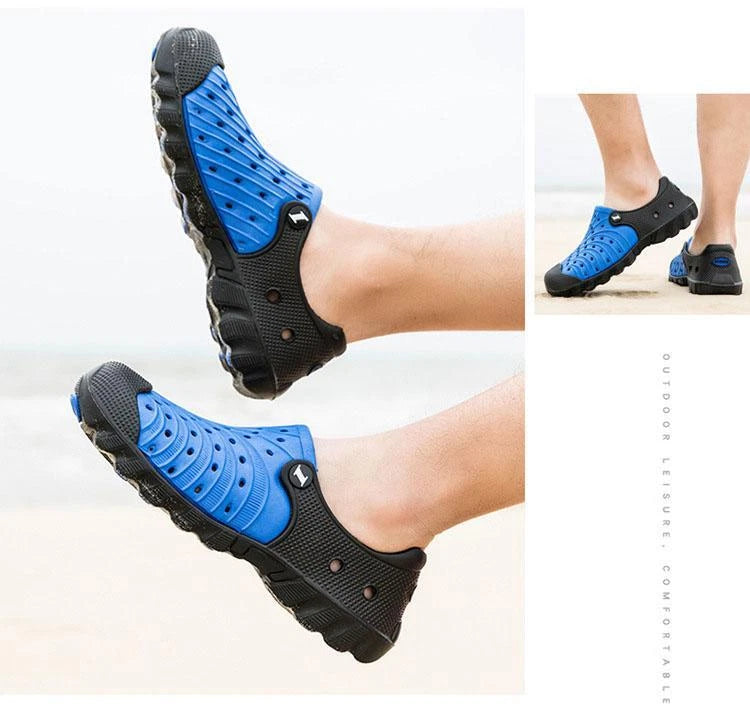 Men's Slip On Casual Shoes Waterproof Slippers Garden Beach Swim Sandals