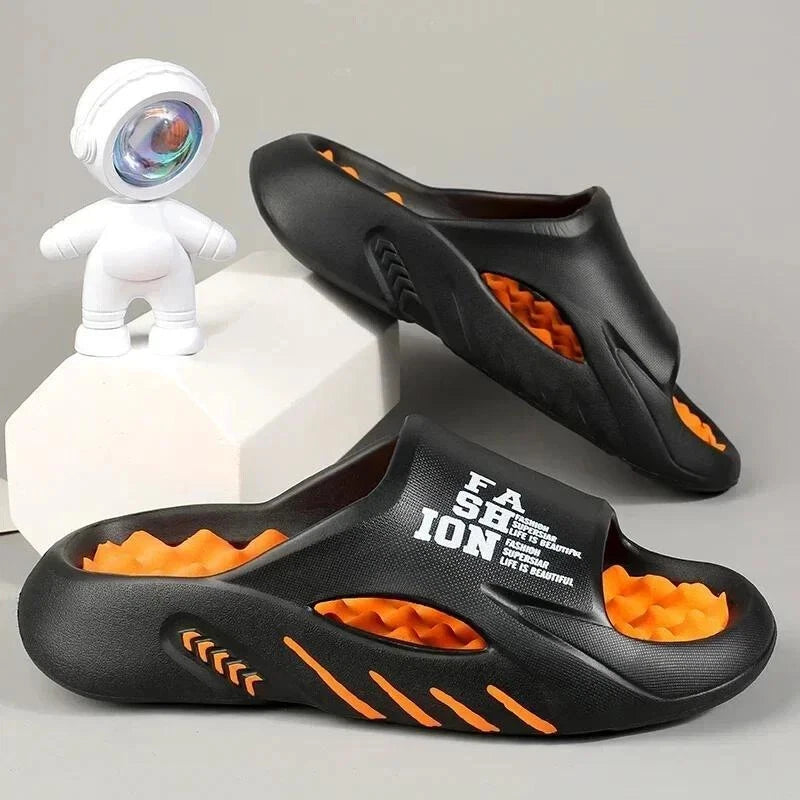 2024 Summer Men Massage Slippers Sides Indoor Outdoor Sandals Beach Casual Shoes