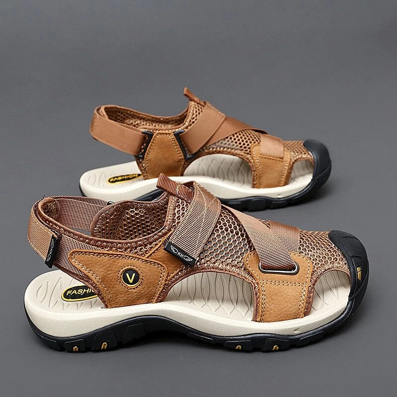 Mesh Beach Slippers Men's Walking Sport Sandals Breathable Casual Shoes
