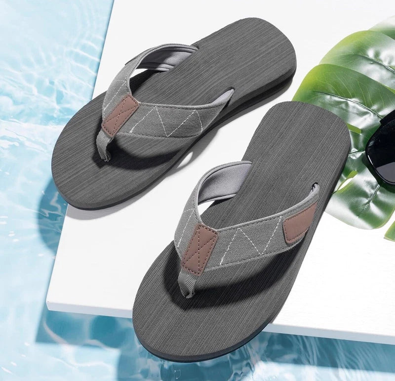 Men's Flip-Flops, Thongs Sandals Comfort Slippers for Beach Size US 13/EU 46