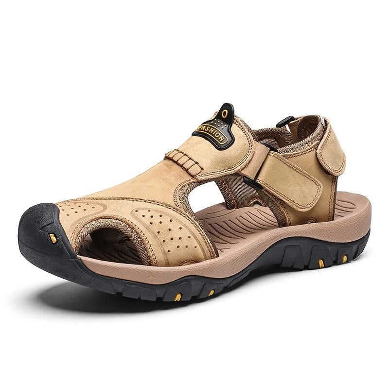 High Quality Men's Sandals Genuine Leather Beach Slippers Casual Shoes Sneakers