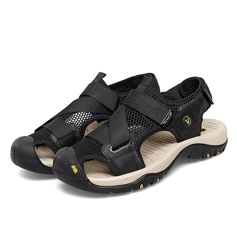 Mesh Beach Slippers Men's Walking Sport Sandals Breathable Casual Shoes