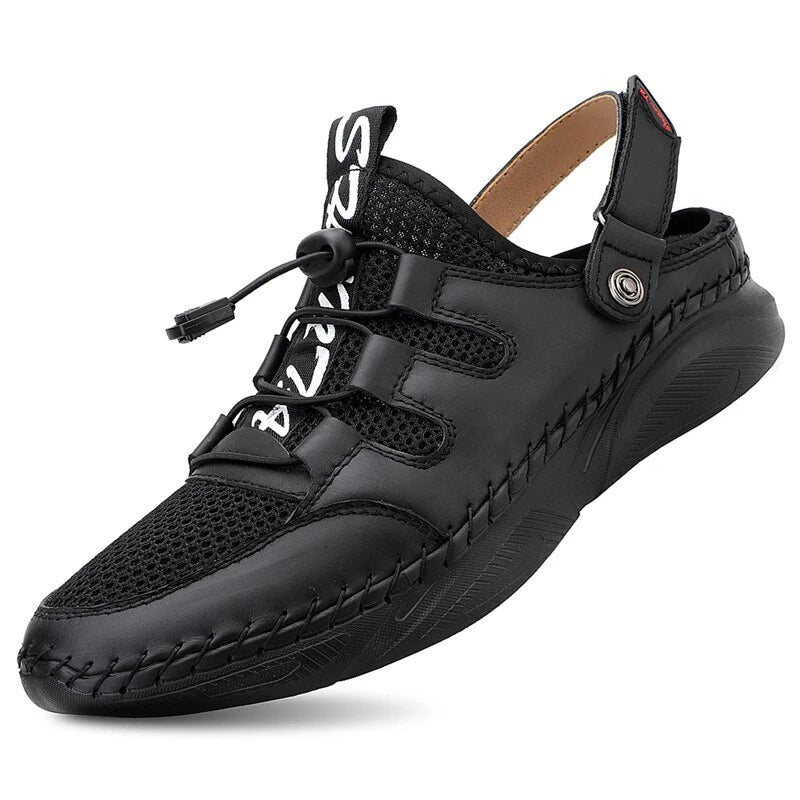 Summer Mens Sandals Mesh Beach OutdoorComfortable Rubber Non-slip Slipper