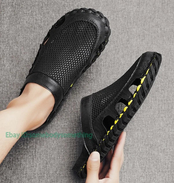 Men's Beach Ventilation Shoes Slippers Outdoor Casual Flats Summer Comfort 38-46