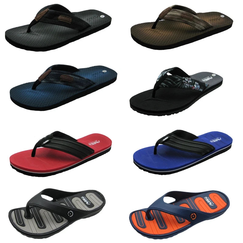 Cool Men’s Comfortable Shower Beach Sandal Slippers Flip Flops in Classy Colors