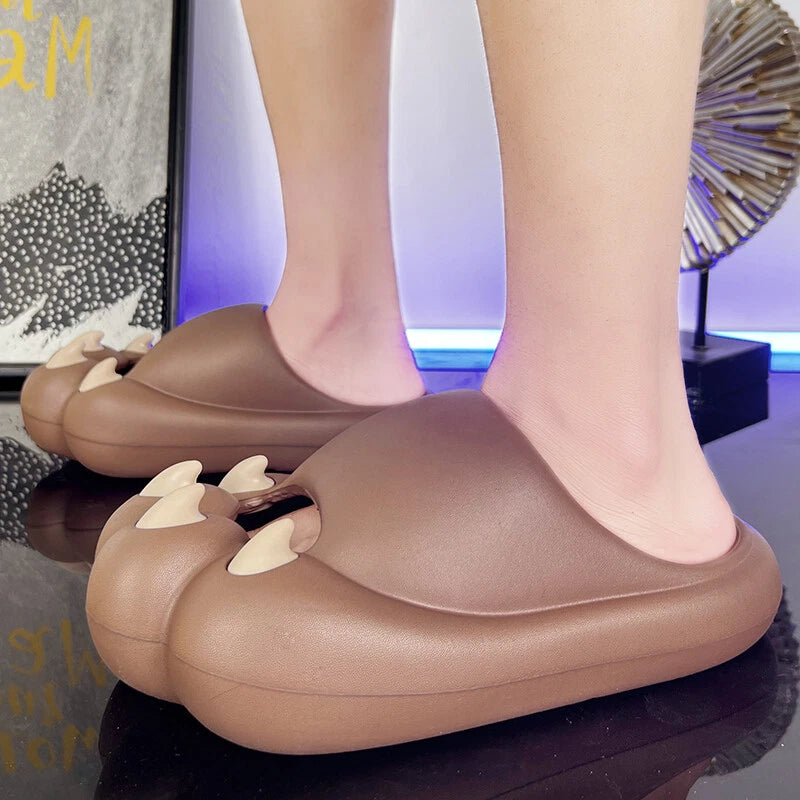 Men Summer Slides Breathable Sandals Beach Flip Flops Cartoon Slippers Slip On