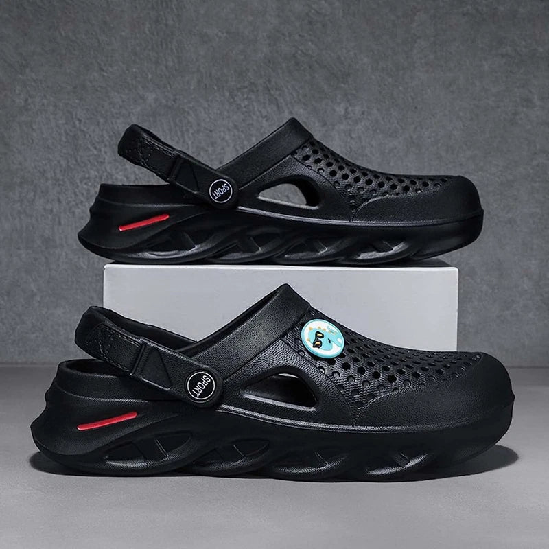 Mens Garden Clogs Slip on Sandals Pool Beach Shoes Home Slippers Shower Slides