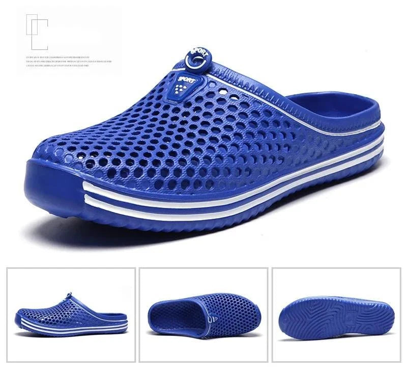 Men Shoes 2024 Beach Slippers Unisex Hollow Out Casual Women Beach Sandal Flip F
