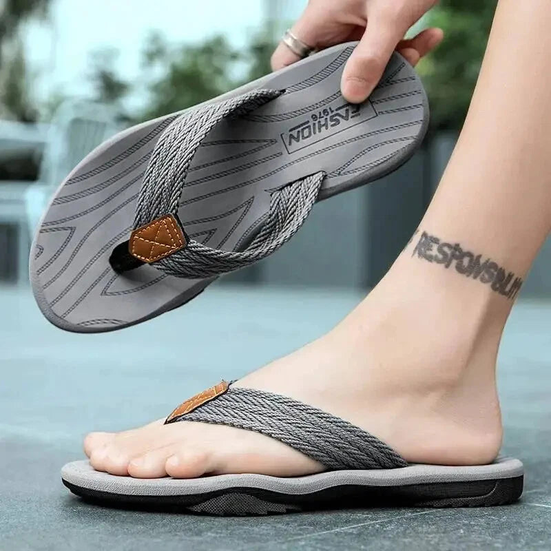 Men Flip Flops Casual Beach Shoes Large Size Men Sandals Summer anti slip Shoes