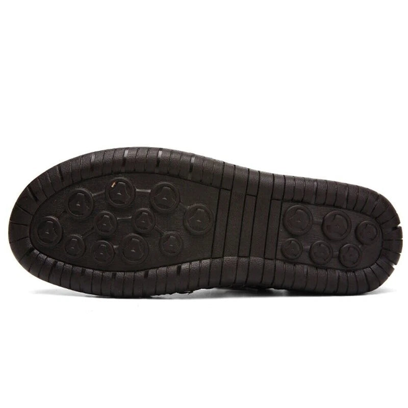 Mens Leather Sandals Water Shoes Summer Closed Toe Fisherman Beach Slippers Size