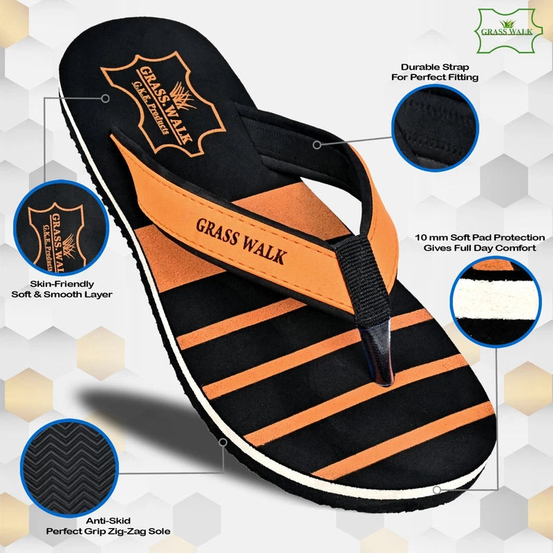 Flip Flops Women's Sandals Flat Orange Slippers Beach Water Classic PVC Non-Slip