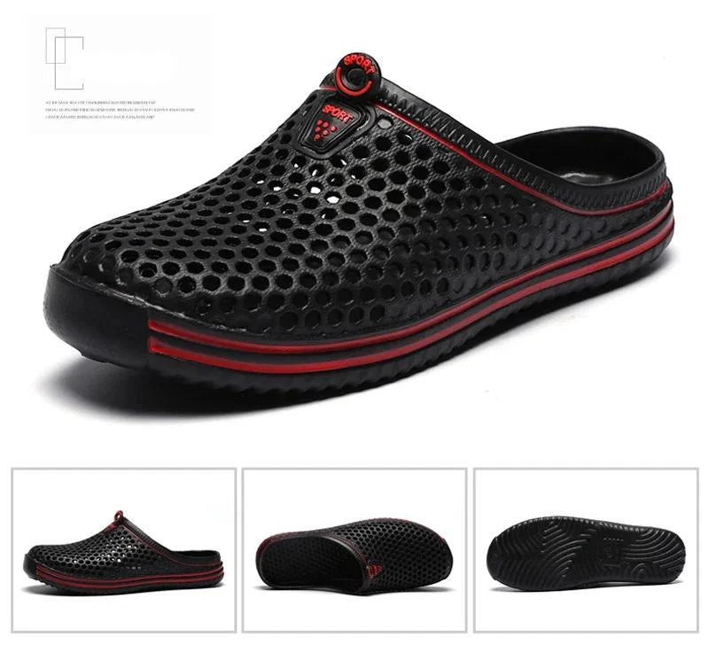 Men Shoes 2024 Beach Slippers Unisex Hollow Out Casual Women Beach Sandal Flip F