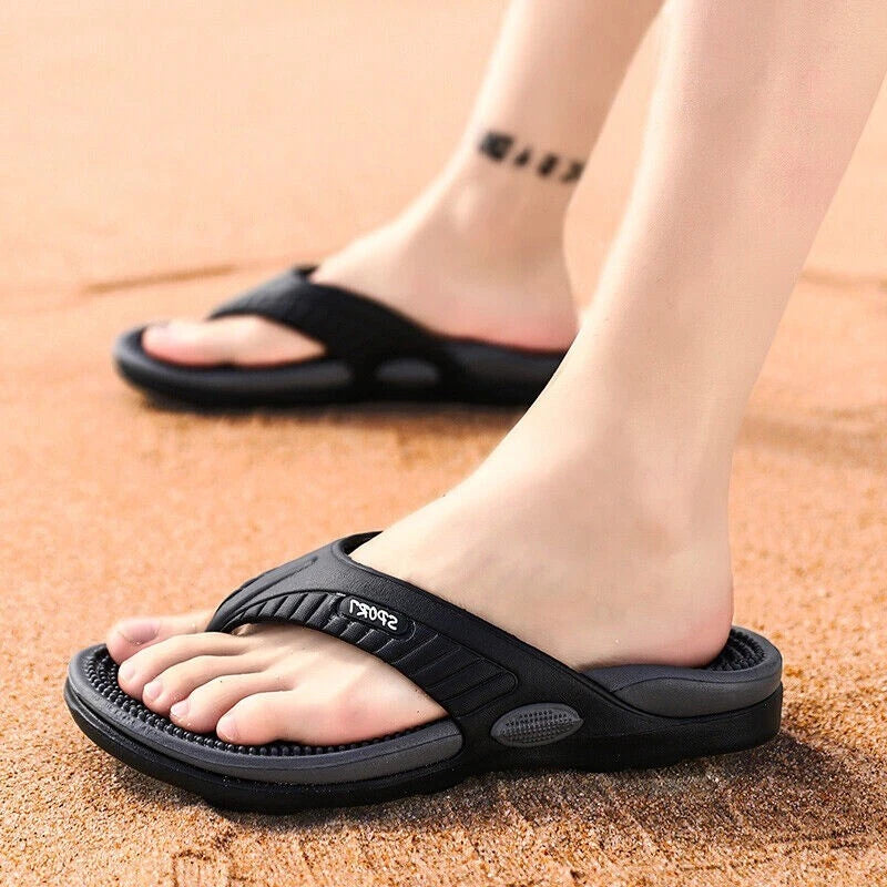 2024 Mens Thong Flip Flops Sandals Farbic Comfort Beach Sandal Slippers US Size