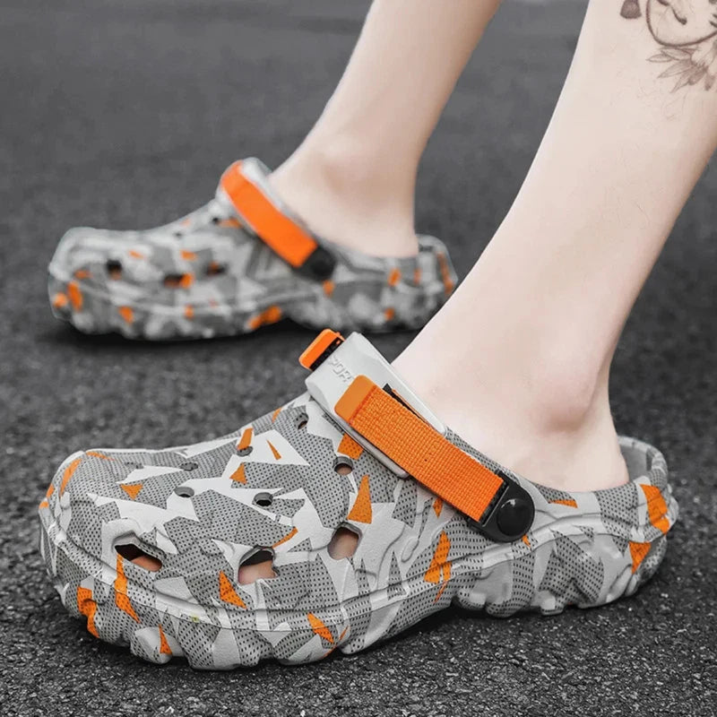 Casual Men's Summer Clogs - SlipOn Waterproof Slippers Garden Beach Swim Sandals