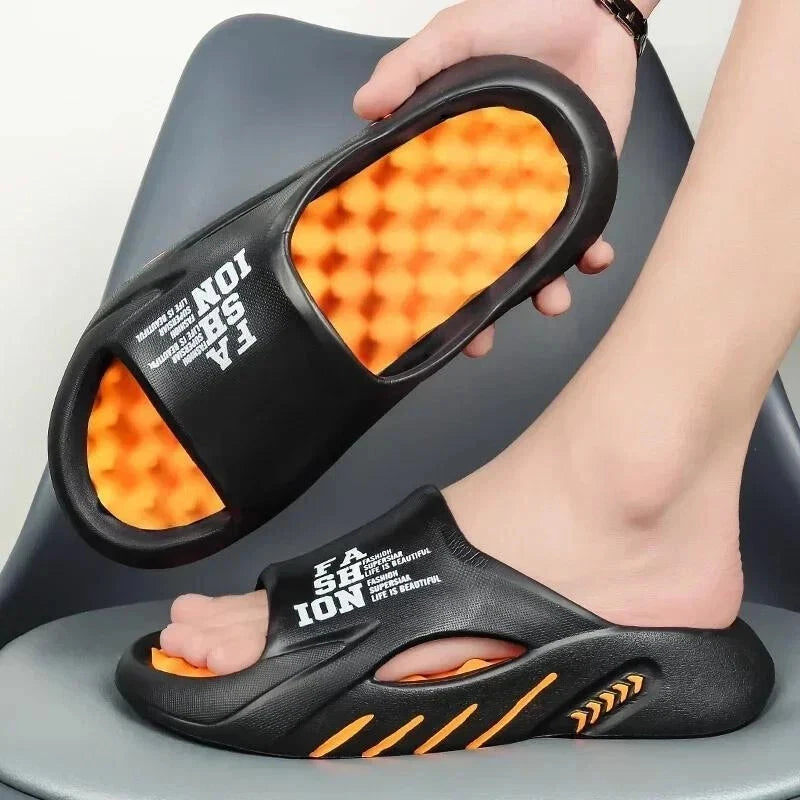 2024 Summer Men Massage Slippers Sides Indoor Outdoor Sandals Beach Casual Shoes