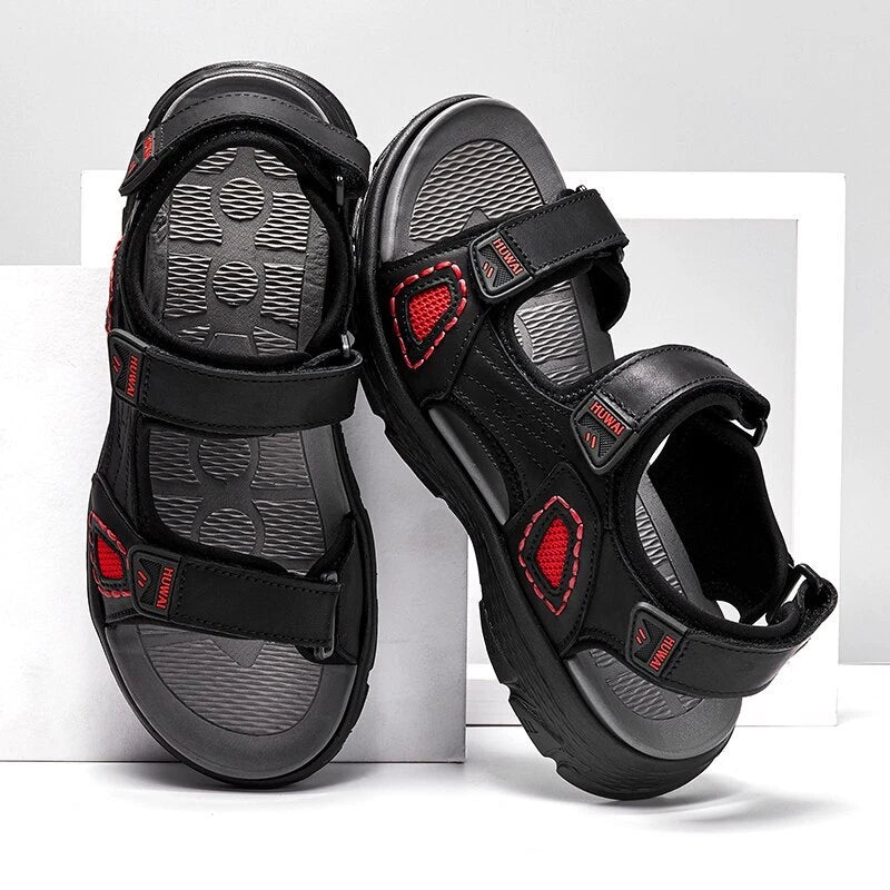 Men Leather Roman Summer Beach Sandals Non-slip Slippers Trekking Sneakers