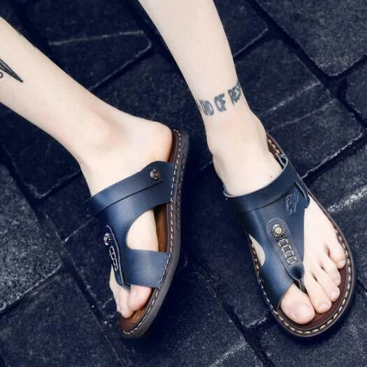 Men's Casual Sandals Flats Flip Flops Open Toe Slippers Slingbacks Beach Summer