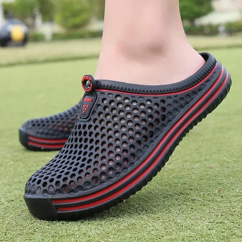 Men Shoes 2024 Beach Slippers Unisex Hollow Out Casual Women Beach Sandal Flip F
