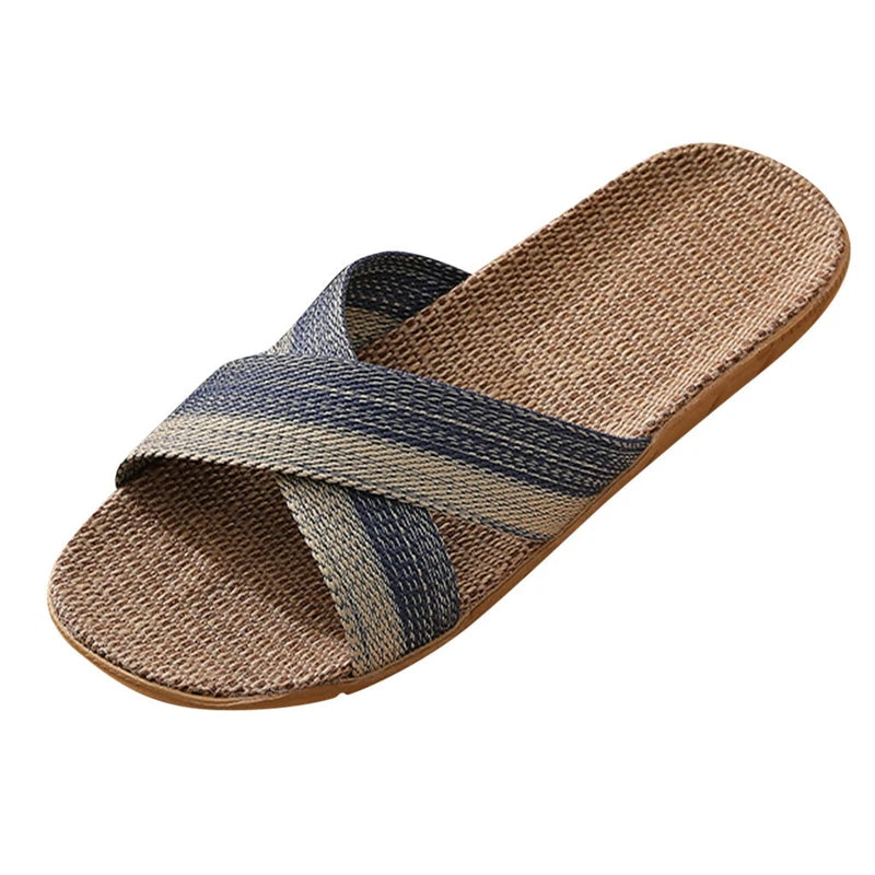 Fashion Men Slip on Slides Indoor Home Slippers Summer Sandal Casual Beach Shoes